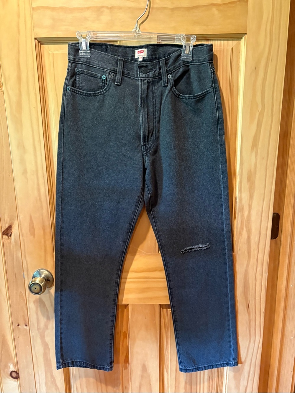 Levi’s Black Label distressed high waisted ankle jeans women’s 30 charcoal/black